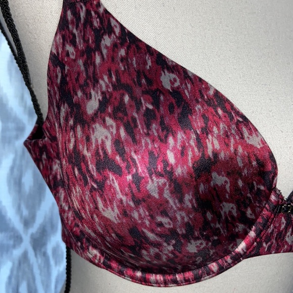 NWOT Sexy Smoothing Bra Mulberry/Gray/Black Print - Picture 5 of 15